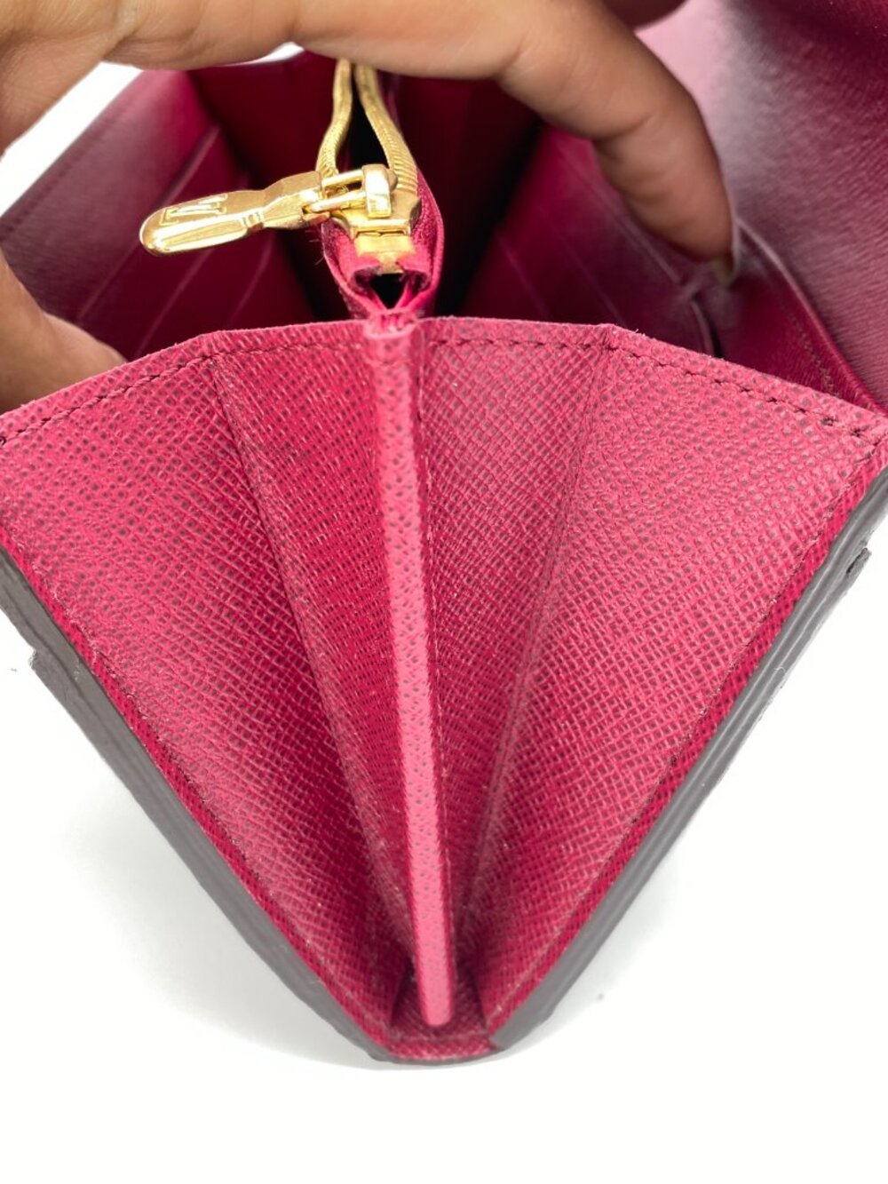 Louis Vuitton Sarah Wallet | Monogram Canvas Fuchsia Interior 🌺 Rosalie - Picture 12 of 14